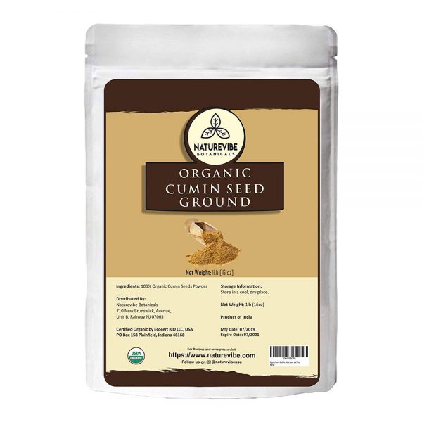 Organic Cumin Seed Powder by Naturevibe botanicals, 1 lb (Cuminum cyminum L.)