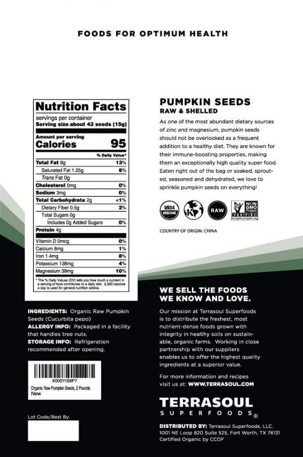 Terrasoul Superfoods Organic Pumpkin Seeds